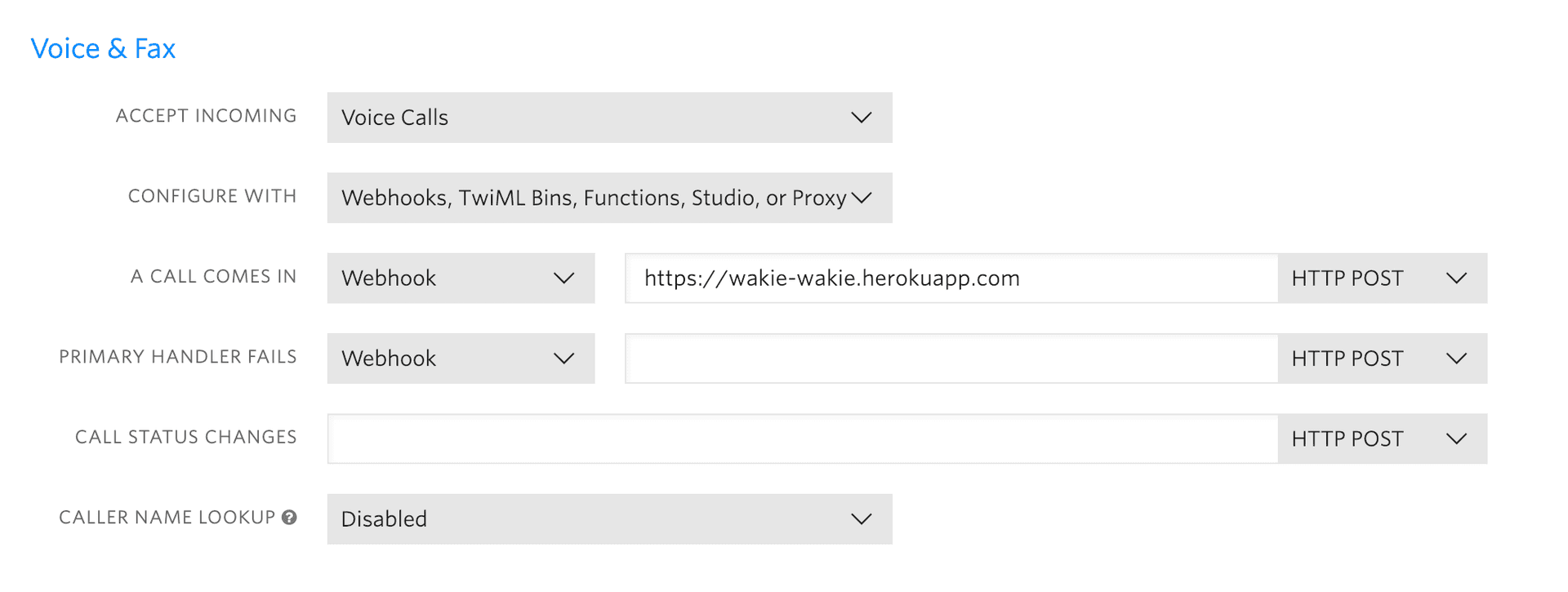 Automated Call Base URL